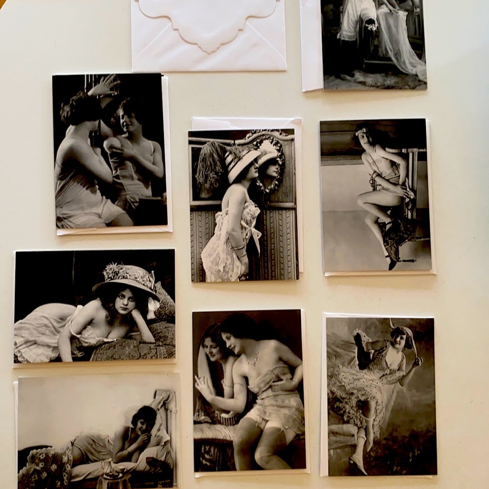 Vintage erotica Victoria greeting cards